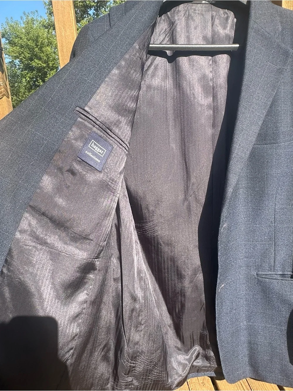 Men's Navy Blue Two-Button Blazer Sport Coat 42 R